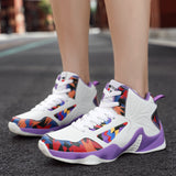 Fashion Couples Sneakers Men Sport Shoes Men Basketball Shoes Zapatillas De Baloncesto Men High Top Basketball Sneakers Outdoor