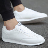 White Leather Sneakers Boys Sport Vulcanized Shoes Men Comforthable Spring Sneakers Mens Casual Shoes