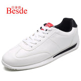 White Leather Sneakers Boys Sport Vulcanized Shoes Men Comforthable Spring Sneakers Mens Casual Shoes